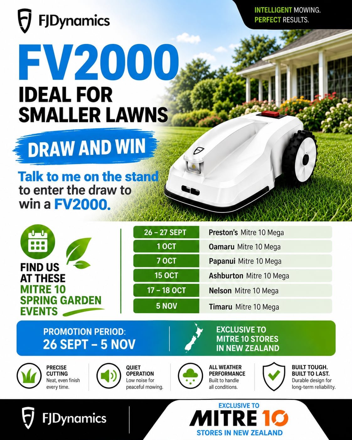 FJD FV2000 Mitre 10 Spring Garden Events